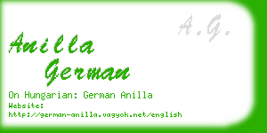 anilla german business card